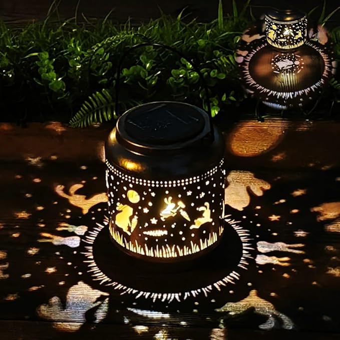 Solar Rabbit Lanterns, Outdoor Hanging LED Decor