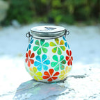 Mosaic Solar Backyard Lanterns, Metal Waterproof LED