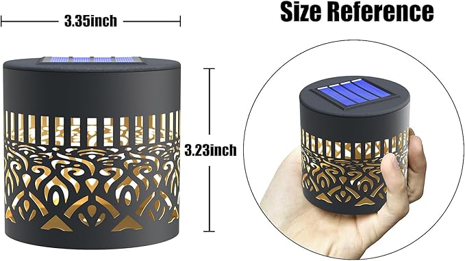 Solar Fence Lights 2 Pack Outdoor Deck Step Wall Lights Metal Waterproof LED Warm Yellow Light for Garden Post Patio Backyard Yard Decor (Sunflower, 2)