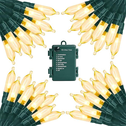 Christmas Backyard String Lights, 18ft 50 LED Waterproof