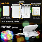 Christmas Backyard String Lights, 16ft 50 LED Waterproof