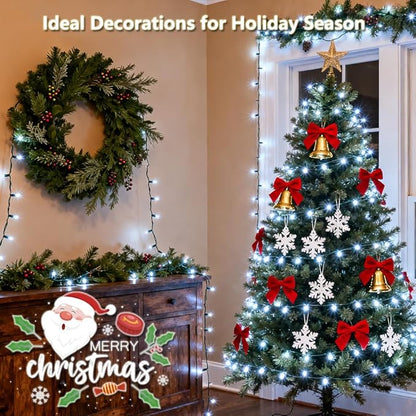 2-Pack Christmas String Lights, 18ft 50 LED Waterproof Twinkle Lights