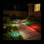 12-Pack Flat Solar Garden Lights, Waterproof LED