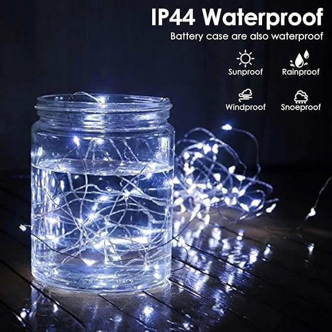 Christmas String Lights, 66ft 200 LED Waterproof Twinkle Lights