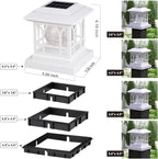 12-Pack Warm White Solar Deck Post Lights, Outdoor LED Caps
