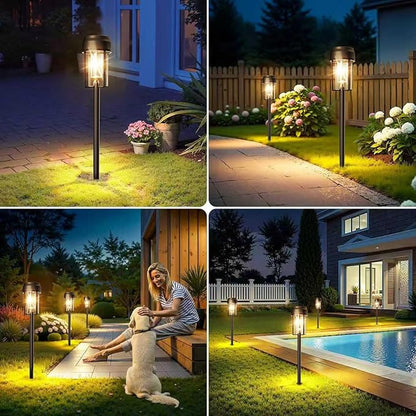 Solar Pathway Lights Outdoor, 12 Pack Bright Solar Path Lights IP65 Waterproof, Auto On/Off Outdoor Lighting 3200k for Yard Walkway Driveway Landscape Garden Decor