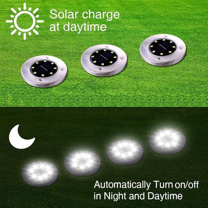 ZGWJ Solar Ground Lights,16 Pack Waterproof Solar Garden Lights, Upgraded Outdoor Garden Waterproof Bright in-Ground Lighting, Landscape Lighting for Pathway,Yard,Deck,Lawn,Patio,Walkway White