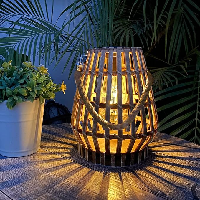 Elegant Hanging Solar Lanterns for Porch, Waterproof LED