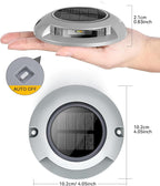 4-Pack Modern Solar Stair Lights, Outdoor LED