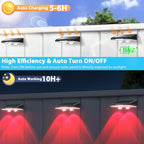 Warm White Sleek Solar Patio Lights, Outdoor LED