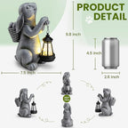 Solar Rabbit Garden Statue Light, Outdoor Decor