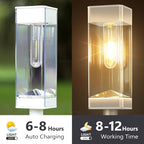 White Solar Pathway Lights 8-Pack, Driveway LED