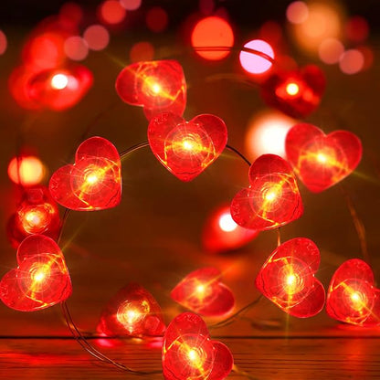 16ft Red Outdoor Edison String Lights, Weatherproof