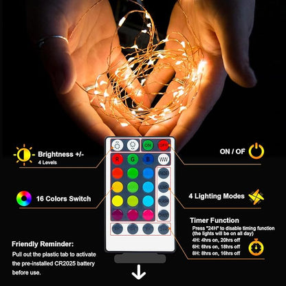 120 LED Christmas Twinkle Lights, 39ft Waterproof for Patio