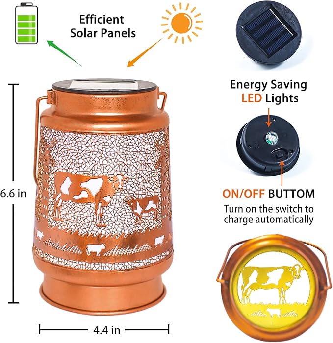 Backyard Solar Outdoor Lanterns, Classic Waterproof LED
