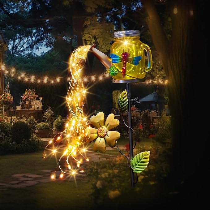 Solar Dragonfly Lanterns, Backyard Hanging LED Decor