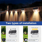 8-Pack Fence Solar Lights, Waterproof LED
