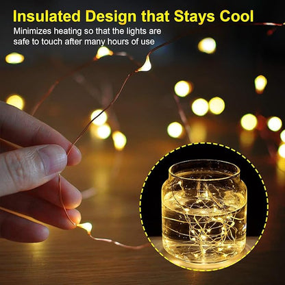16ft Christmas LED String Lights, Waterproof Timer Lights