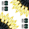 50 LED Christmas Twinkle Lights, 18ft Waterproof for Backyard