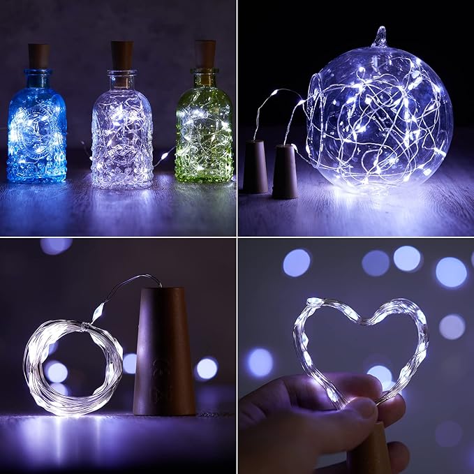 Christmas Backyard String Lights 10-Pack, 20 LED Waterproof