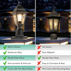 Post Lighting Fixture for Outdoor Posts, Black Waterproof