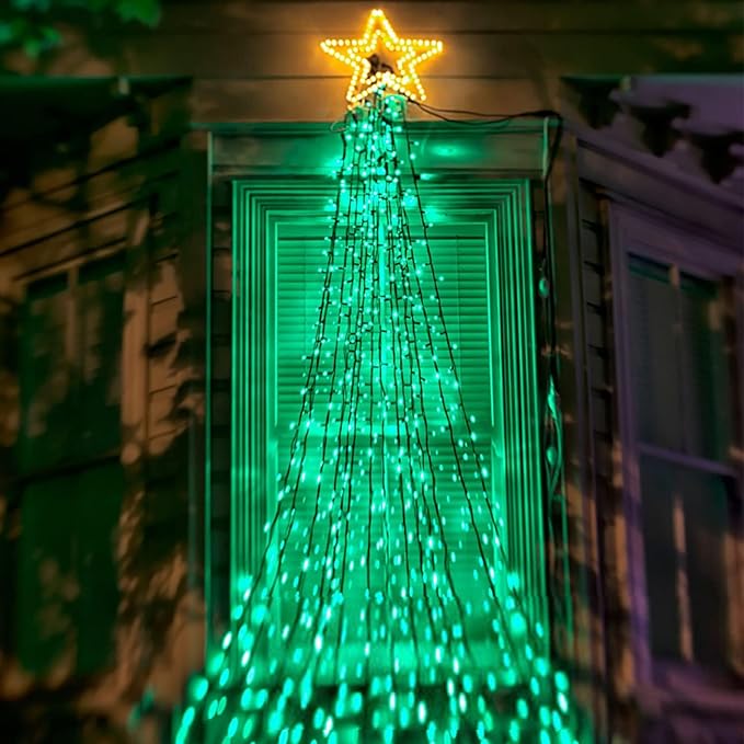 2-Pack Christmas String Lights, 180ft 500 LED Waterproof Twinkle Lights