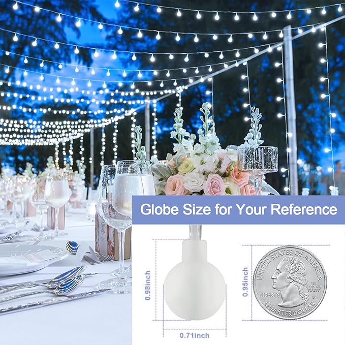Christmas Yard String Lights, 33ft 100 LED Waterproof