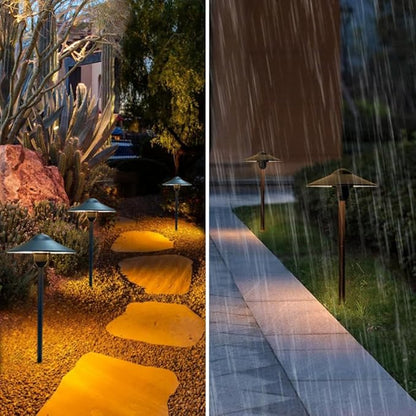 Low Voltage Path Lights Cast Aluminum Pathway Lights Driveway Light,Wire Connectors Replaceable 3 Watts G4 LED Bulb Warm White Included Textured Black Finish Pack of 2