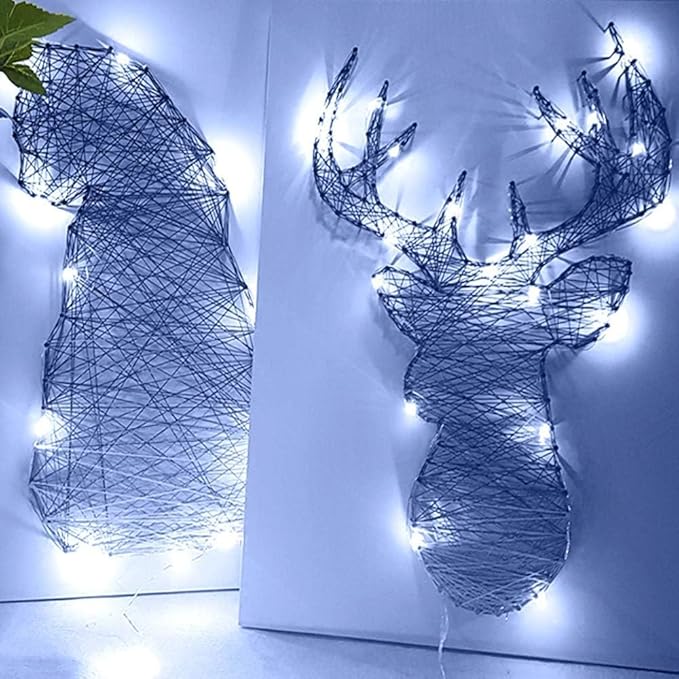 2 Pack 20 Feet 60 Cold White Led Fairy Lights Battery Operated with Remote Control Timer Waterproof Silver Copper Wire Twinkle String Lights for Party Bedroom Wedding Christmas Decorations