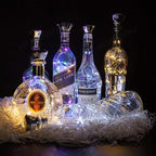 Wine Bottle Cork Fairy Lights 8-Pack, Solar LED