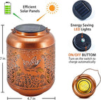 2-Pack Hummingbird Solar Lanterns, Waterproof LED Garden Lights