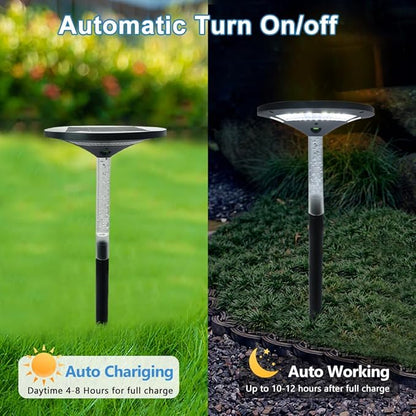S NMT LED Garden Solar Pathway Lights，Outdoor Motion Sensor Landscape Lights for Garden Lighting, IP65 Waterproof Solar Spotlight for Yard