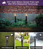 Solar Walkway Path Lights 2-Pack, Waterproof