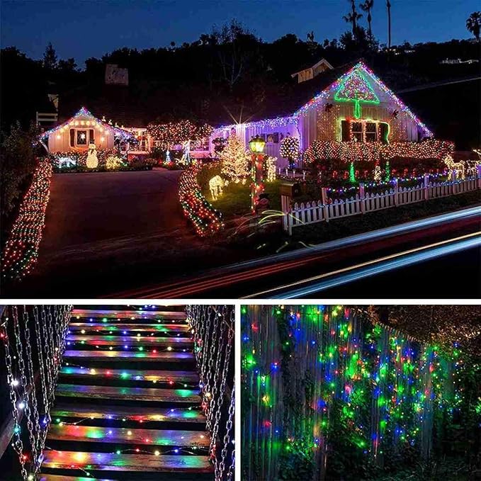 2 Pack Fairy Lights Solar Operated -39ft 100 LED Silver Wire String Lights Waterproof Mini Firefly Lights for Bedroom, Wedding, Mason Jars, DIY, Crafts, Christmas Garlands, Party Decor