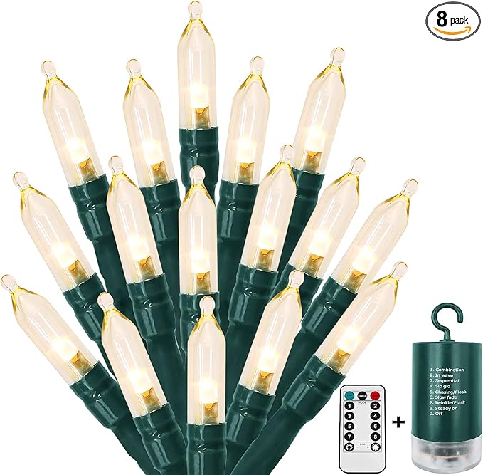 100 LED Christmas Twinkle Lights, 5ft Waterproof for Yard