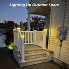 Solar Post Cap Lights 12-Pack, Waterproof LED
