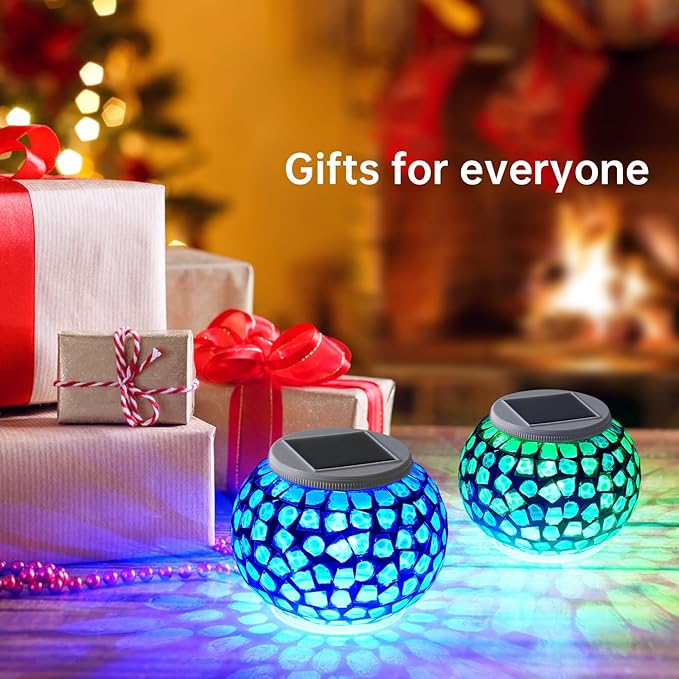 Mosaic Solar Lawn Figurine Light, Waterproof