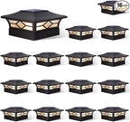 16-Pack Solar Patio Post Lights, Outdoor LED Caps