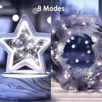 8-Pack 480 LED Christmas Twinkle Lights, 160ft Waterproof for Backyard
