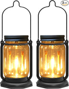 Backyard Solar Lantern Set, Rustic Yard Lighting