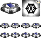 Solar Gutter Lights 8-Pack, Waterproof LED