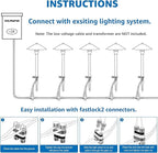 2-Pack Solar Pathway Lights, IP65 Waterproof LED Walkway Lights