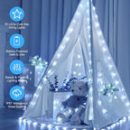 17ft White String Lights for Backyard, Waterproof LED