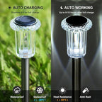 15-Pack Solar Pathway Lights, Waterproof LED Garden Lights