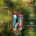 Elegant Hummingbird Solar Lanterns for Patio, Waterproof LED