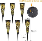Solar Garden Path Lights 6-Pack, Waterproof