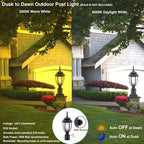 Outdoor Pole Lantern, Black Weatherproof Post Light