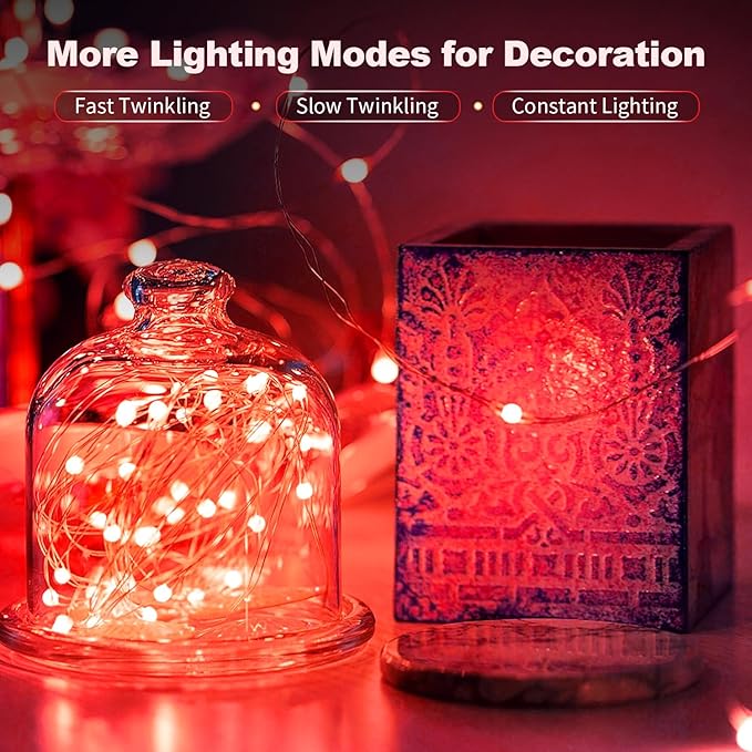 Christmas Backyard String Lights 20-Pack, 7ft 20 LED Waterproof