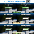 Solar Post Cap Lights 2-Pack, Waterproof LED