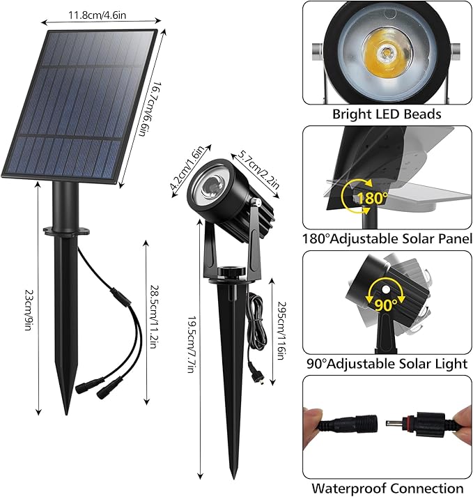 Solar Spotlights, Waterproof Wall LED